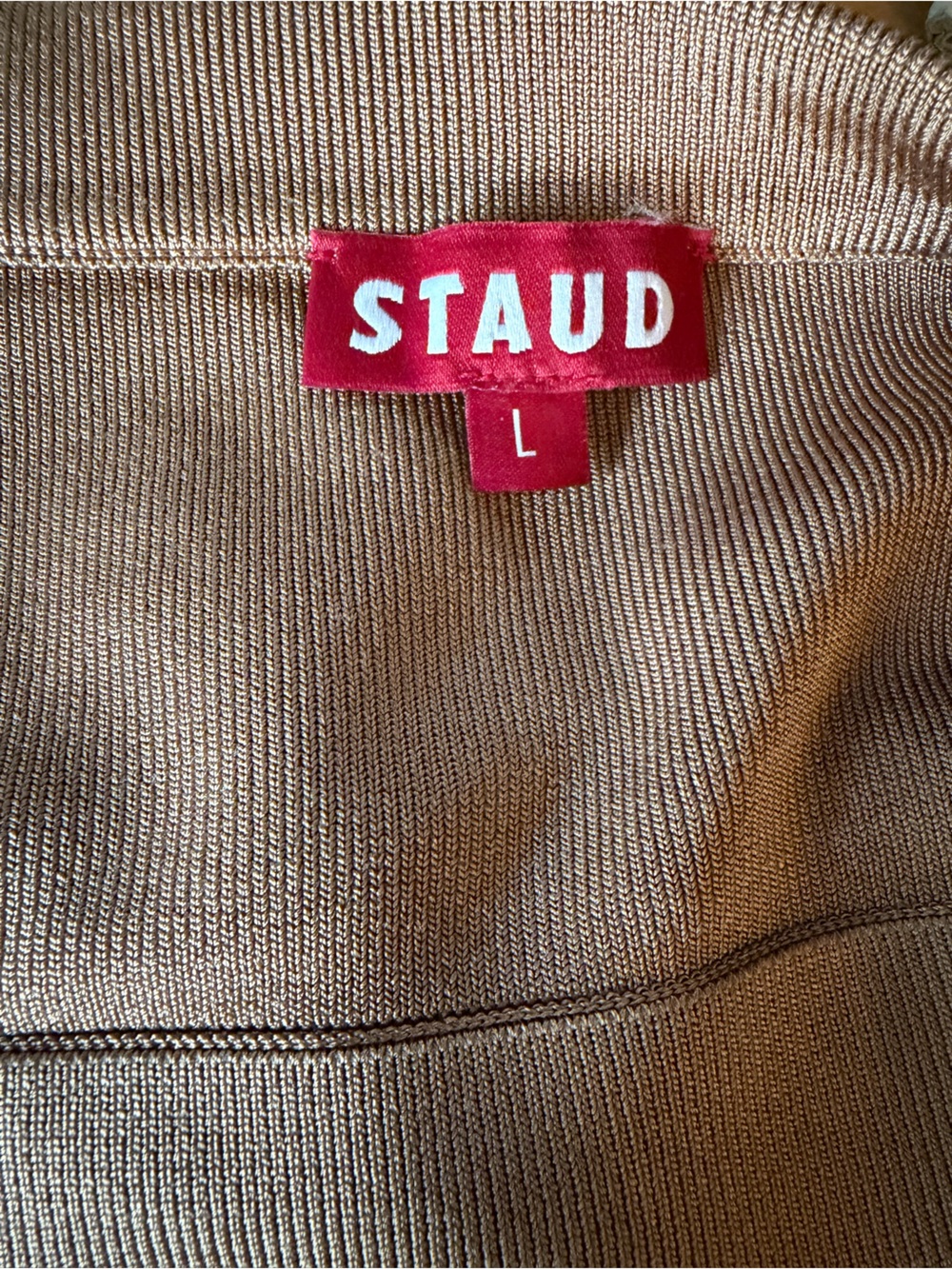 STAUD Brown Twisted Halter Top, Size L - Picture 6 of 6